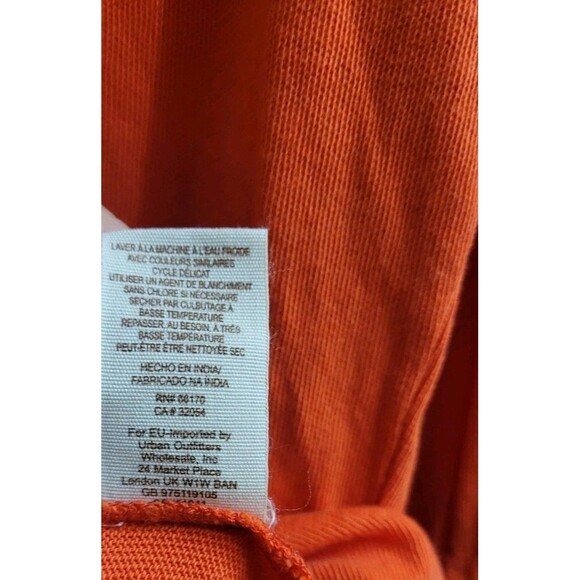 Free People High Tides Embroidered Mesh Bell Sleeve Top Coral Boho Sheer Size S - Picture 10 of 13